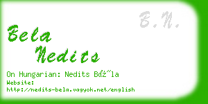 bela nedits business card